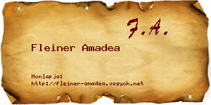 Fleiner Amadea névjegykártya